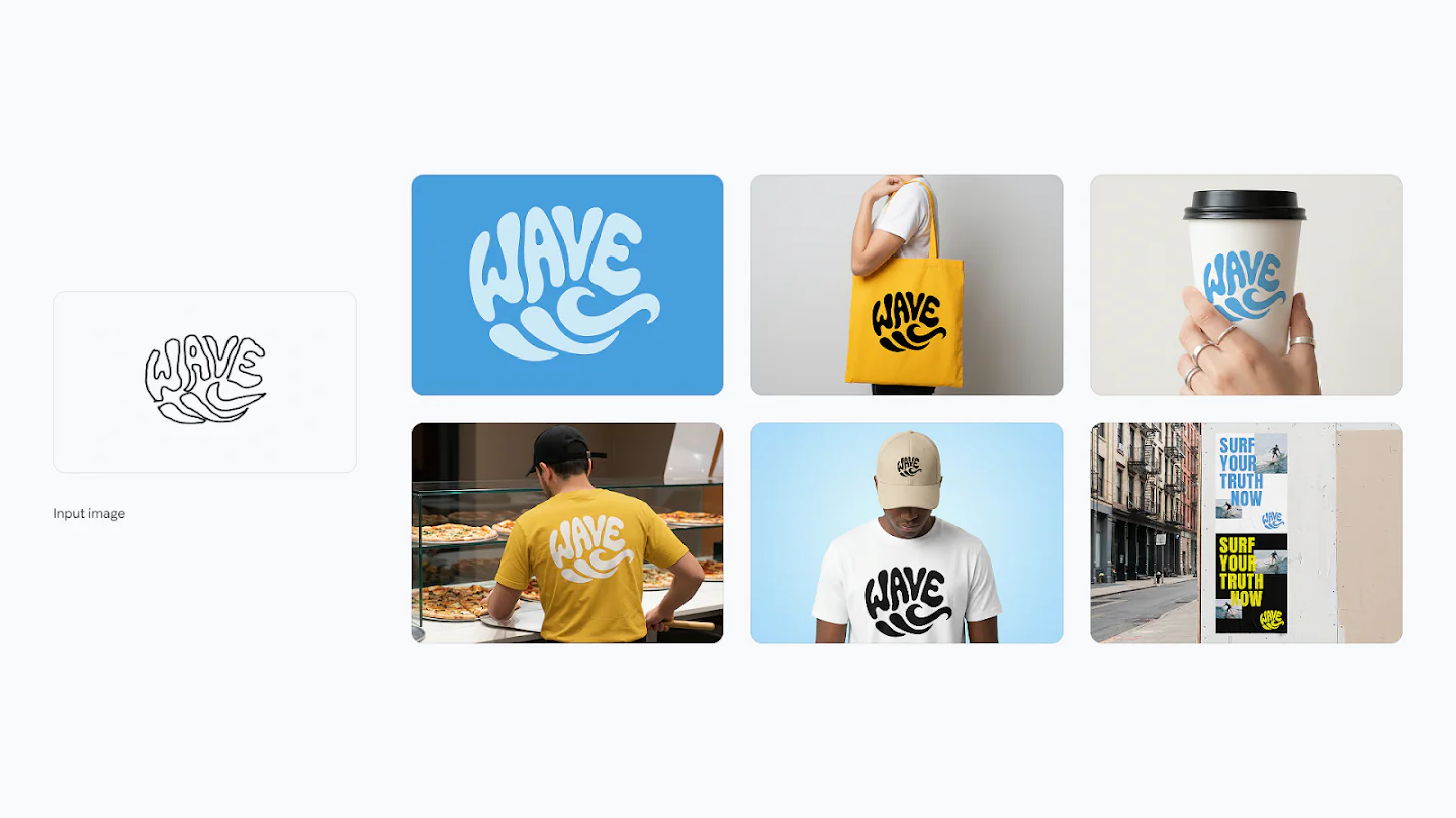 WAVE logo sketch translated into a coordinated merchandise collection